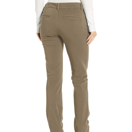 Dickies Women's Perfect Shape Straight Twill Pant Work Utility, Rinsed Oxford Stone V1, 2