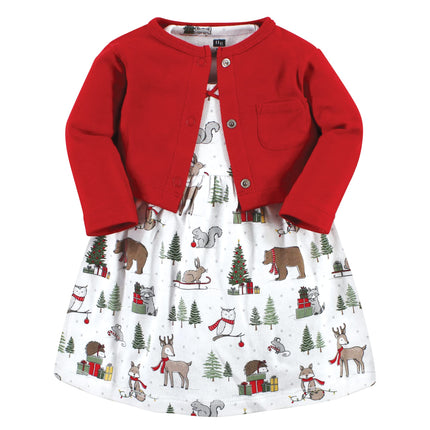 Hudson Baby Baby Girls' Cotton Dress and Cardigan 