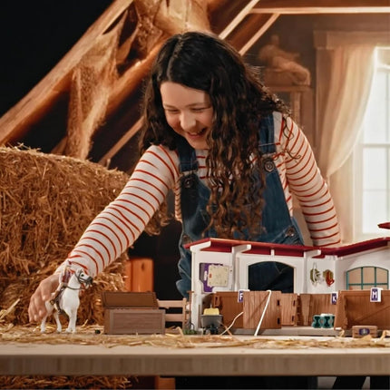 Schleich Horse Club – Riding Arena Peppertree Playset, Interactive Equestrian Toy for Kids Ages 3+