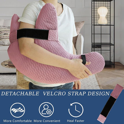 Post Shoulder Surgery Pillow with Strap for Rotator Cuff and Arm Support