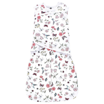 Hudson Baby Unisex Baby Convertible Swaddle Sleep Sack, Hummingbird Garden, 0-3 Months