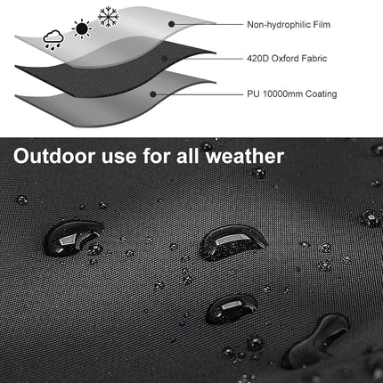 Black Waterproof Tarp Cover for Outdoor: Multi-Purpose Oxford Tarpaulin with Reinforced Webbing Loops for Garden Shed Patio Camping Pool Roof Tent - Durable and Tear Resistant (5ft x 16ft)