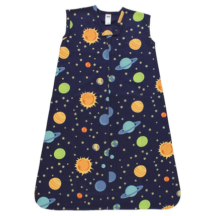 Hudson Baby Unisex BabyCotton Sleeveless Wearable Sleeping Bag, Sack, Blanket, Solar System, 18-24 Months