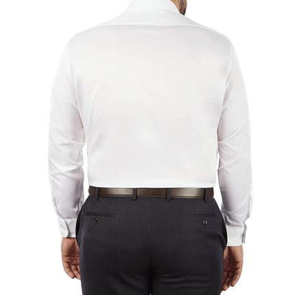 Van Heusen Men's Fit Dress Shirt Flex Collar Stretch Solid (Big and Tall), White, 18" Neck 35"-36" Sleeve