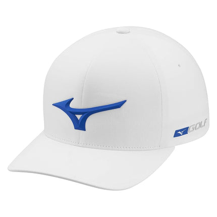 Mizuno Tour Delta Fitted Hat, Large/Extra Large, White