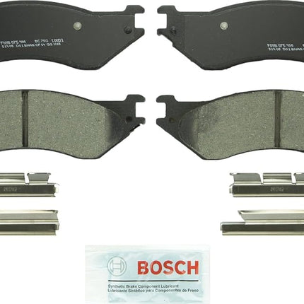 BOSCH BC702 QuietCast Premium Ceramic Disc Brake Pad Set - Compatible with Select Dodge Ram 1500, Ram 2500, Ram 3500; Ford Expedition, F-150, F-150 Heritage, F-250, F-250 HD; Lincoln Navigator; FRONT