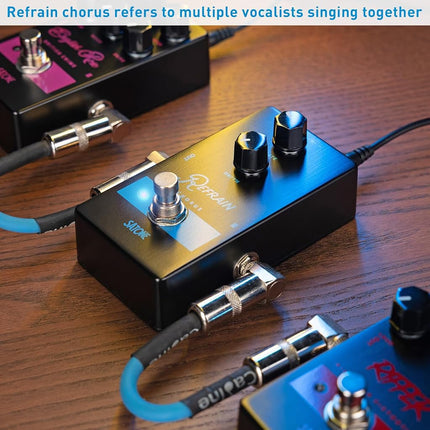 Satone S802 Refrain Chorus Electric Guitar Effect Pedal - Warm and Vintage Preset Chorus Acoustic Metal Pedal with True Bypass
