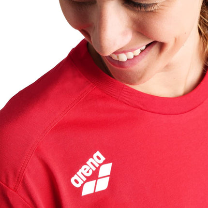 ARENA Men's Team Unisex Panel T-Shirt, red, S