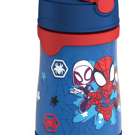 THERMOS Vacuum Insulated Stainless Steel 10oz Straw Bottle, Spidey and His Amazing