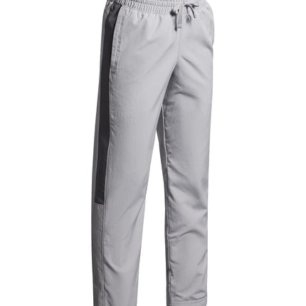 Under Armour Boys' Rival Woven Pant, Water-Repellent Boys' Trousers for Sports, PE and Athletics, Light and Comfy Kids' Tracksuit Bottoms,Mod Gray/Castlerock/Black,YXS