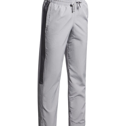 Under Armour Boys' Rival Woven Pant, Water-Repellent Boys' Trousers for Sports, PE and Athletics, Light and Comfy Kids' Tracksuit Bottoms,Mod Gray/Castlerock/Black,YXS