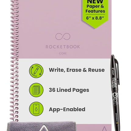 Rocketbook New Core Reusable Spiral Notebook, Exec