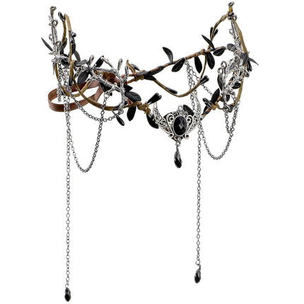 MOSTORY Woodland Elf Crown for Women - Medieval El