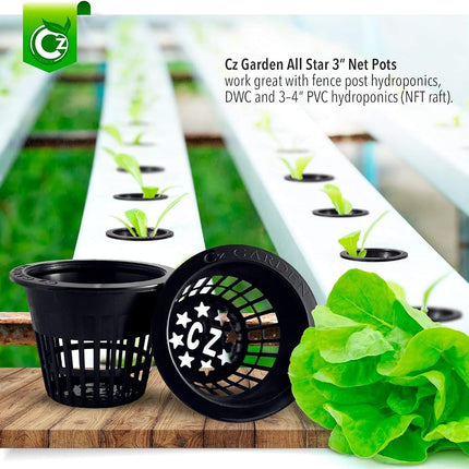 Cz Garden Supply Paniers en filet de 3 pouces à jante large, robustes - Orchidées • Aquaponie • Aquaculture • Hydroponie Mailles fendues pour bocaux Mason à large ouverture Kratky