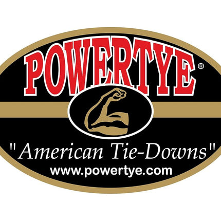 PowerTye 1½" x 6½ft Heavy-Duty Ratchet Tie-Downs, Made in USA with Soft-Tye and Carabiner Hooks (Pair) Tie-Down + Storage Bag Orange/Black