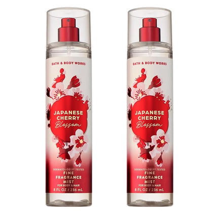 Bath & Body Works Japanese Cherry Blossom Fragrance Mist 8Oz Each (Set Of 2)