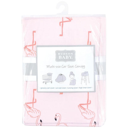 Hudson Baby Unisex Baby Multi-use Car Seat Canopy, Flamingo, One Size