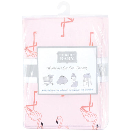 Hudson Baby Unisex Baby Multi-use Car Seat Canopy, Flamingo, One Size