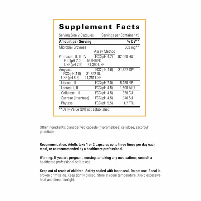 Integrative Therapeutics - Similase Lipo - Suplemento Enzimático de Lipasa Desarrollado por Médicos - Promueve la Digestión de Grasas - 90 Cápsulas Vegetales
