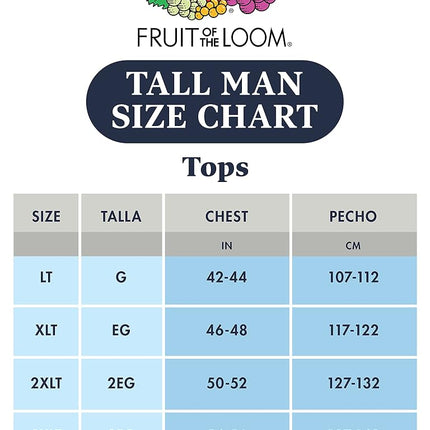 Fruit of the Loom Men's V-Neck Undershirts, Moisture Wicking & Tag Free, Also Available in Tall Sizes Underwear, White, X-Larget (Pack of 6)