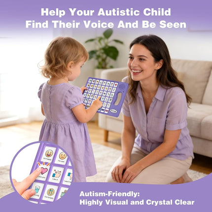 Joyreal AAC Device for Autism, Non Verbal Communication Tools for Speech Therapy & Stroke Rehab. Speech Communication Tablet, Autism Talking Aids with 8 Programmable Buttons & Adjustable Volume