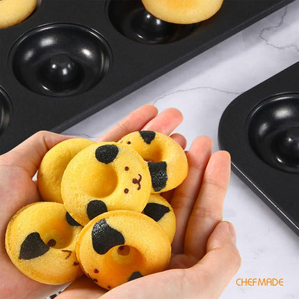 CHEFMADE Donut Pan, Nonstick 20 Cavity Mini Ring Doughnut Baking Pan
