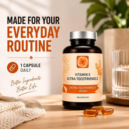 Kala Health Ultra Tocotrienol 200mg Vitamin E Vegan – All 4 tocotrienols - Alpha Tocotrienol + Beta Tocotrienol + Gamma Tocotrienol + Delta Tocotrienol – No Tocopherols - Unique Tocotrienol Complex (180)