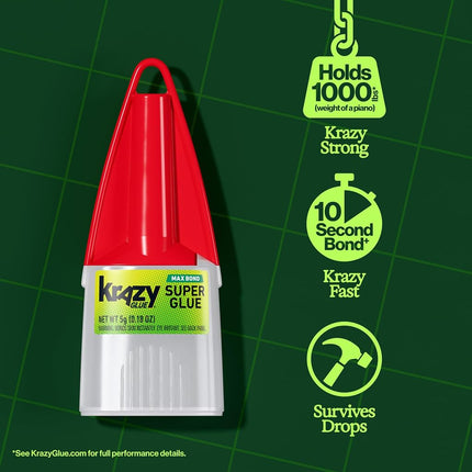 Krazy Glue KG483 Advanced Formula, .18 oz. Extra Strong, Durable, Precision Tip (EPIKG483)