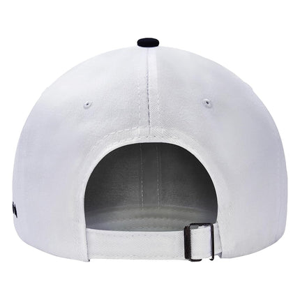 Icon Sports Officially Licensed Real Madrid Adjustable Dad Cap – White & Black Cotton Hat with Buckle for Men & Women