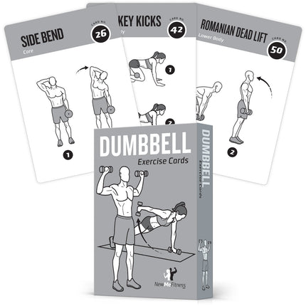Dumbbell Exercise Cards Home Gym Workouts Strength