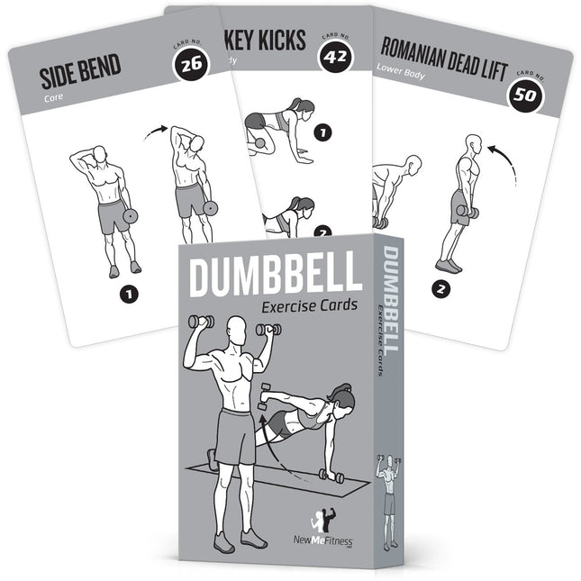 Dumbbell Exercise Cards Home Gym Workouts Strength