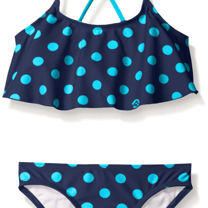 Kanu Surf Big Girls' Suzie Polka Dot Flounce Bikin