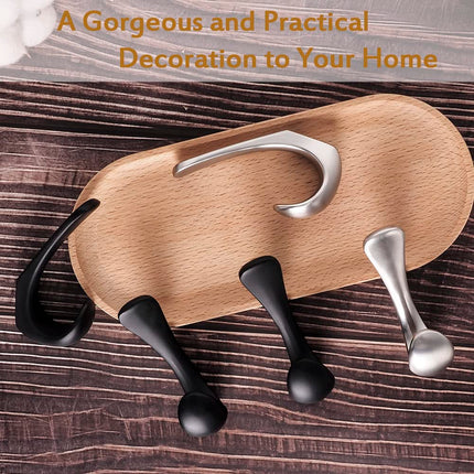 Metaliby 4 Pack Towel Hooks for Bathrooms Wall Mounted, Brushed Nickel Bathroom Hooks for Towels, Robe & Towel Hook for Wall, Modern Bath Towel Hook