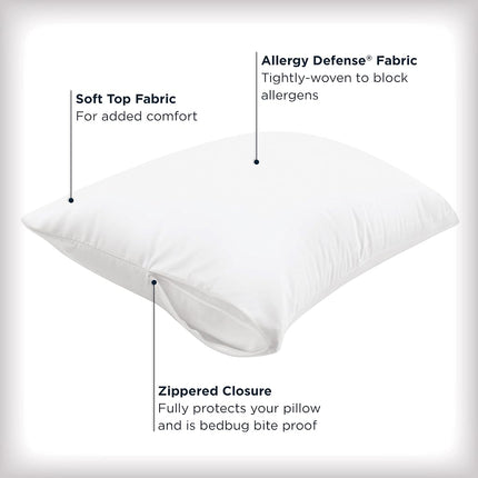 AllerEase Maximum Pillow Protector, King - 2 Pack