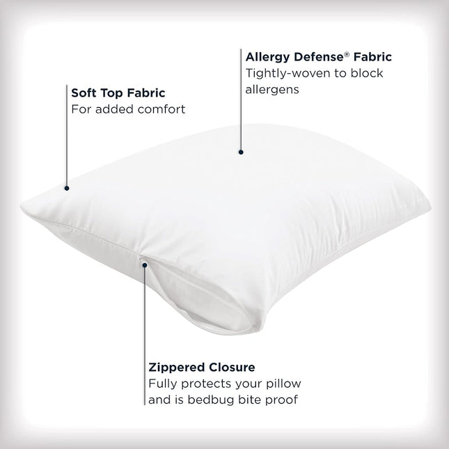 AllerEase Maximum Pillow Protector, King - 2 Pack