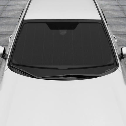 Motor Trend Front Windshield Sun Shade - Jumbo Accordion Folding Auto Sunshade for Car Truck SUV - Blocks UV Rays Sun Visor Protector - Keeps Your Vehicle Cool - 66 x 27 Inch (Black)