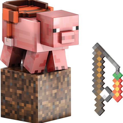 Minecraft Diamond Level Pig Action Figure with 4 A