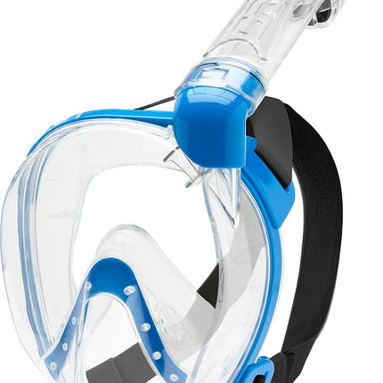 Cressi Baron Full Face Masks, Clear/Blue, M/L