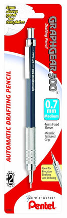 Pentel Graph Gear 500 Automatic Drafting Pencil, 0.7mm, Blue Barrel, (PG527BP) by Pentel