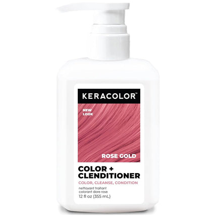 Keracolor Clenditioner Color Depositing Conditioner Colorwash, Rose Gold, 12 fl. oz.