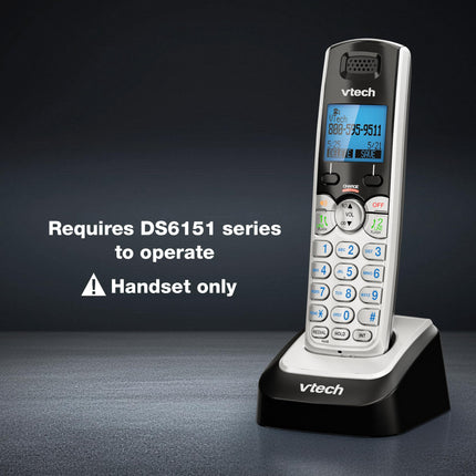 Vtech DS6101 Auricular inalámbrico accesorio VTech, plateado/negro | Requiere un sistema telefónico de la serie DS6151 para funcionar