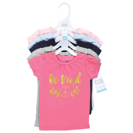 T-shirts à manches courtes Hudson Baby unisexe pour bébé, Be Kind, 6-12 mois
