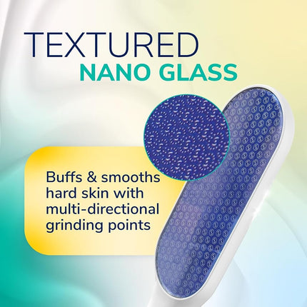 Dr. Scholl's Nano Glass Foot File - Hard Skin Remover, Durable Foot Scrubber, Soft Smooth Feet