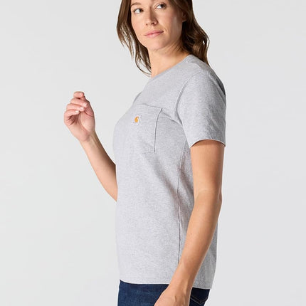 Carhartt Men's K87 Workwear Pocket Short Sleeve T-Shirt Work Utility, Heather Gray, XX-Large Plus