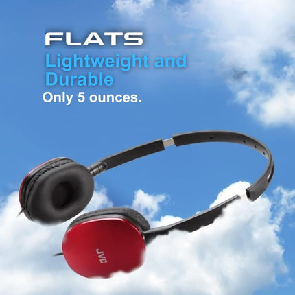 Jvc HAS160R HAS160R Flat Headphones, Red
