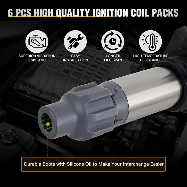 Nilight Ignition Coil UF569 for Buick Chevy GMC Saab Saturn Impala Acadia