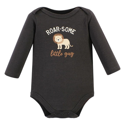 Cache-couches à manches longues en coton unisexe Hudson Baby, Lion courageux, 6-9 mois