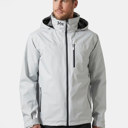 Helly Hansen Men's Crew Hooded Jacket 2.0, Grey Fog, XL