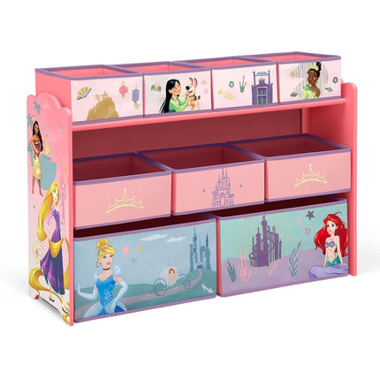 Organisateur de jouets Disney Princess Deluxe 9 bacs design et rangement par Delta Children
