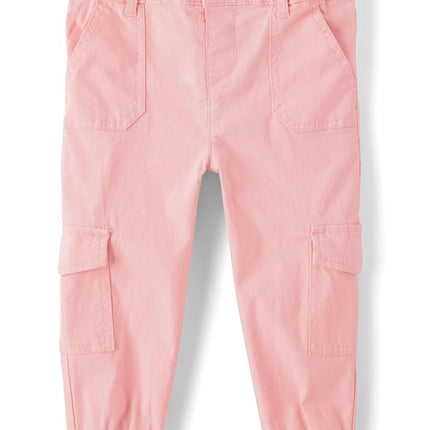 The Children's Place Pantalon Cargo Jogger Bébé Fille, Rose Fluo, 6-9 Mois
